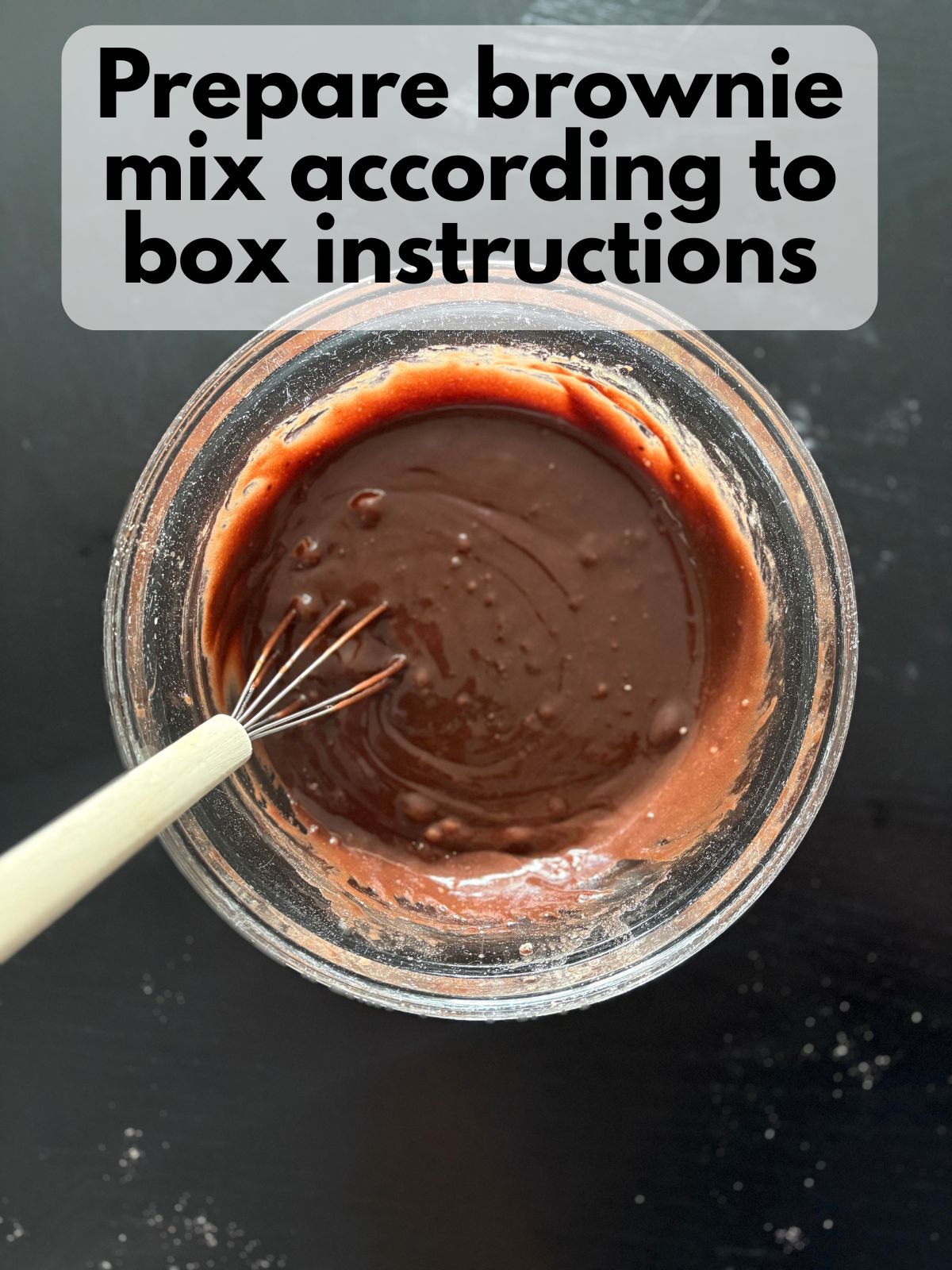 brownie batter in a mixing bowl
