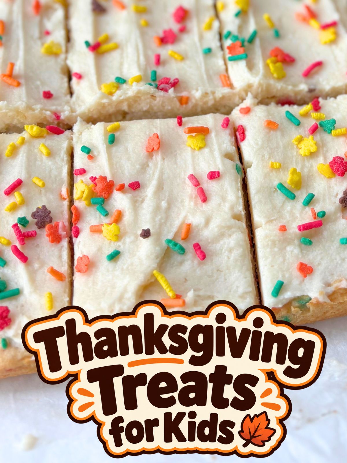 Thanksgiving sprinkle cookie bars