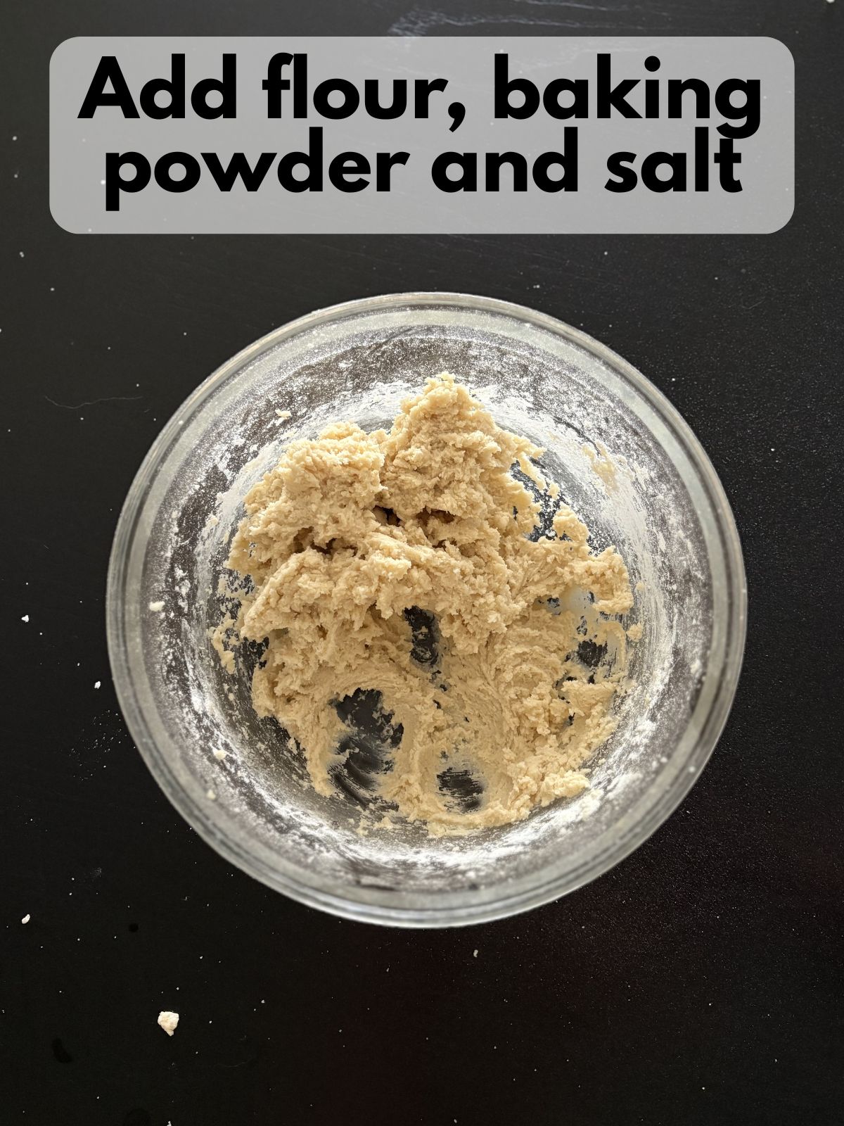 dry ingredients added to wet ingredients