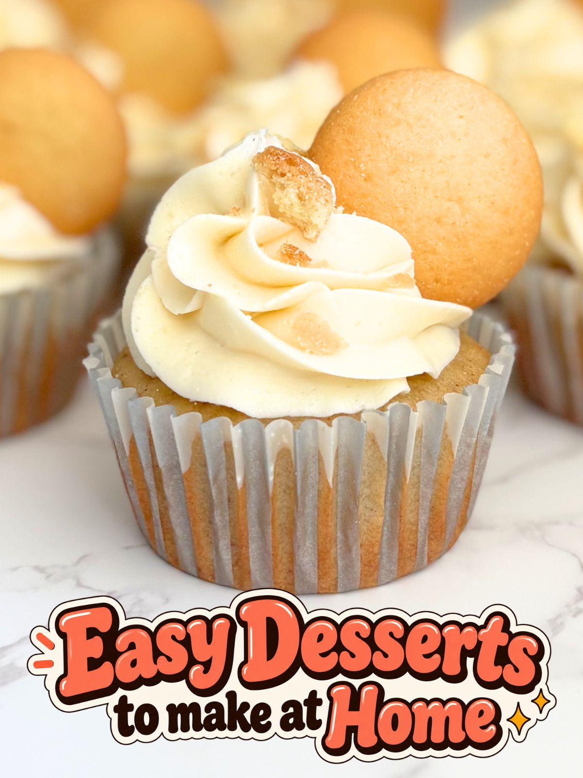 homemade banana pudding cupcakes
