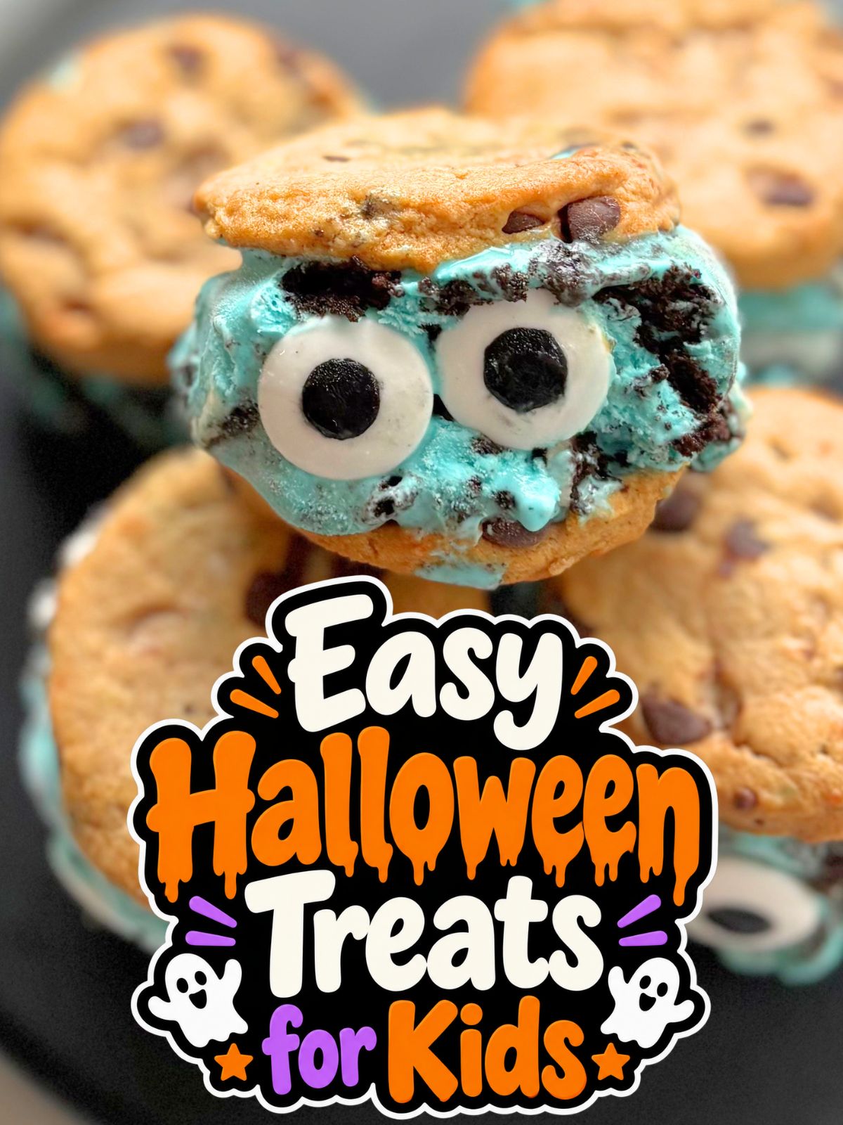 cookie monster ice cream sandwiches