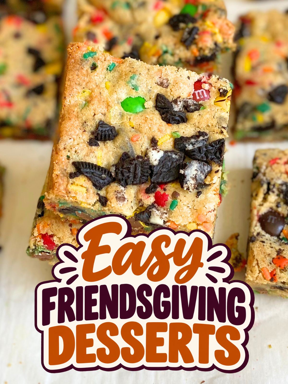 fall oreo blondies