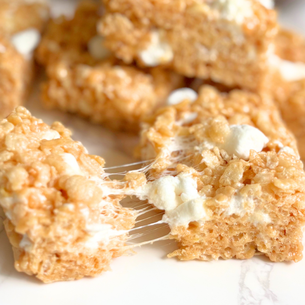fluffernutter brown butter rice krispie treats
