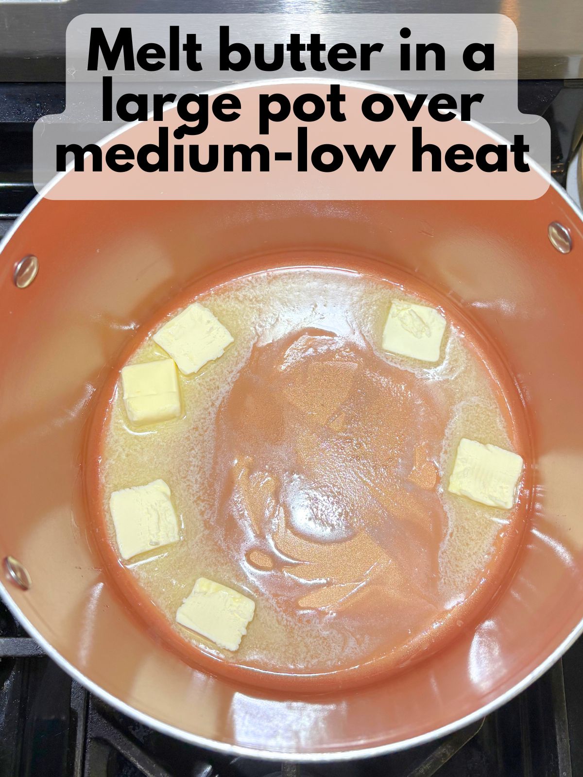 butter melting in pot
