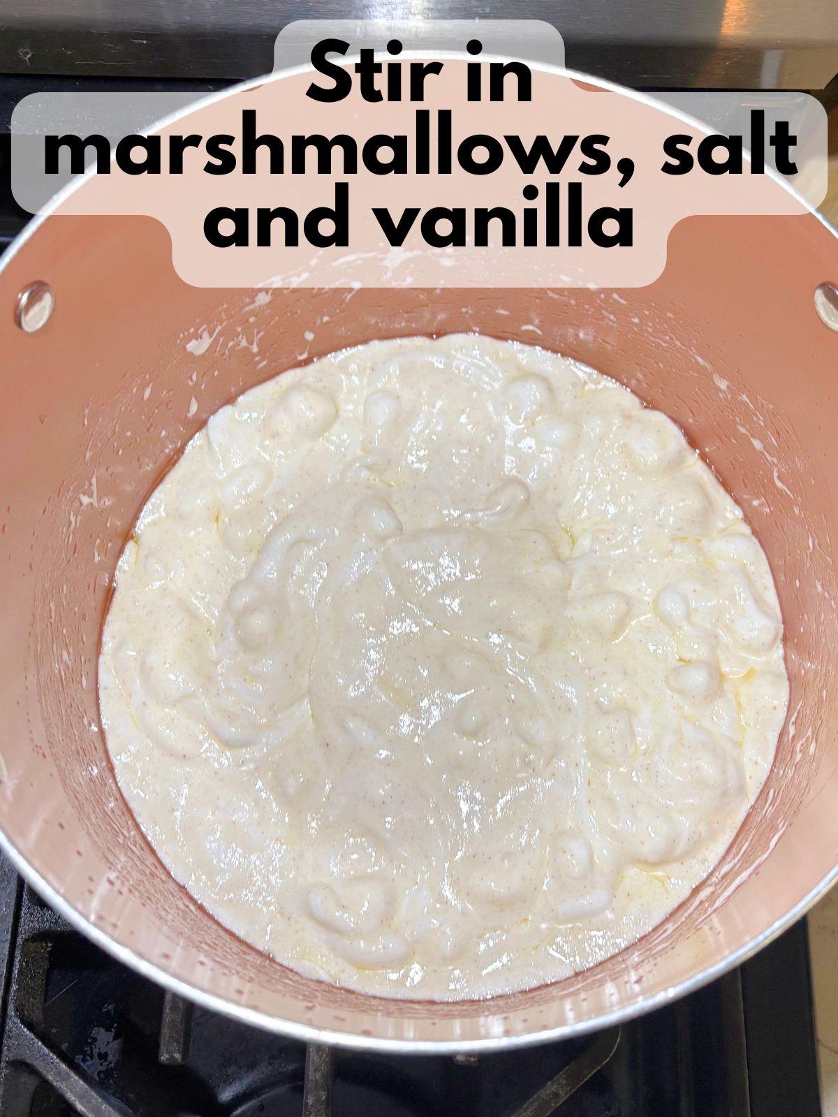 melted marshmallows mixed with browned butter