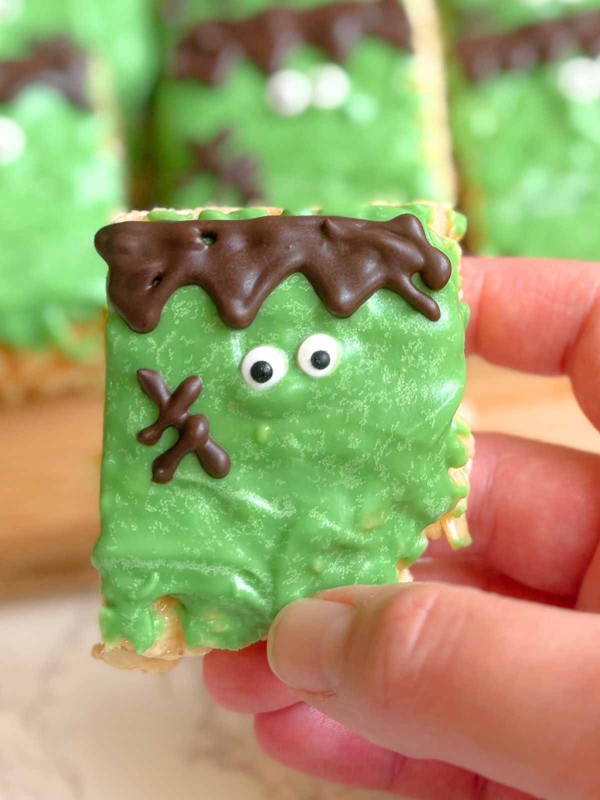 frankenstein rice krispie treats