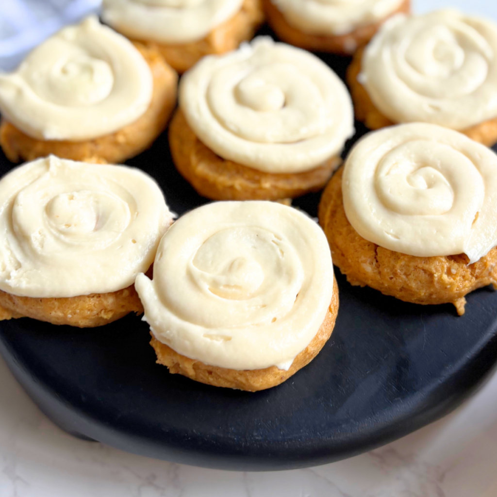 frosted pumpkin cake mix cookies