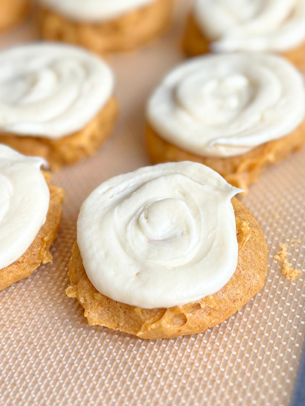 frosted pumpkin cake mix cookies