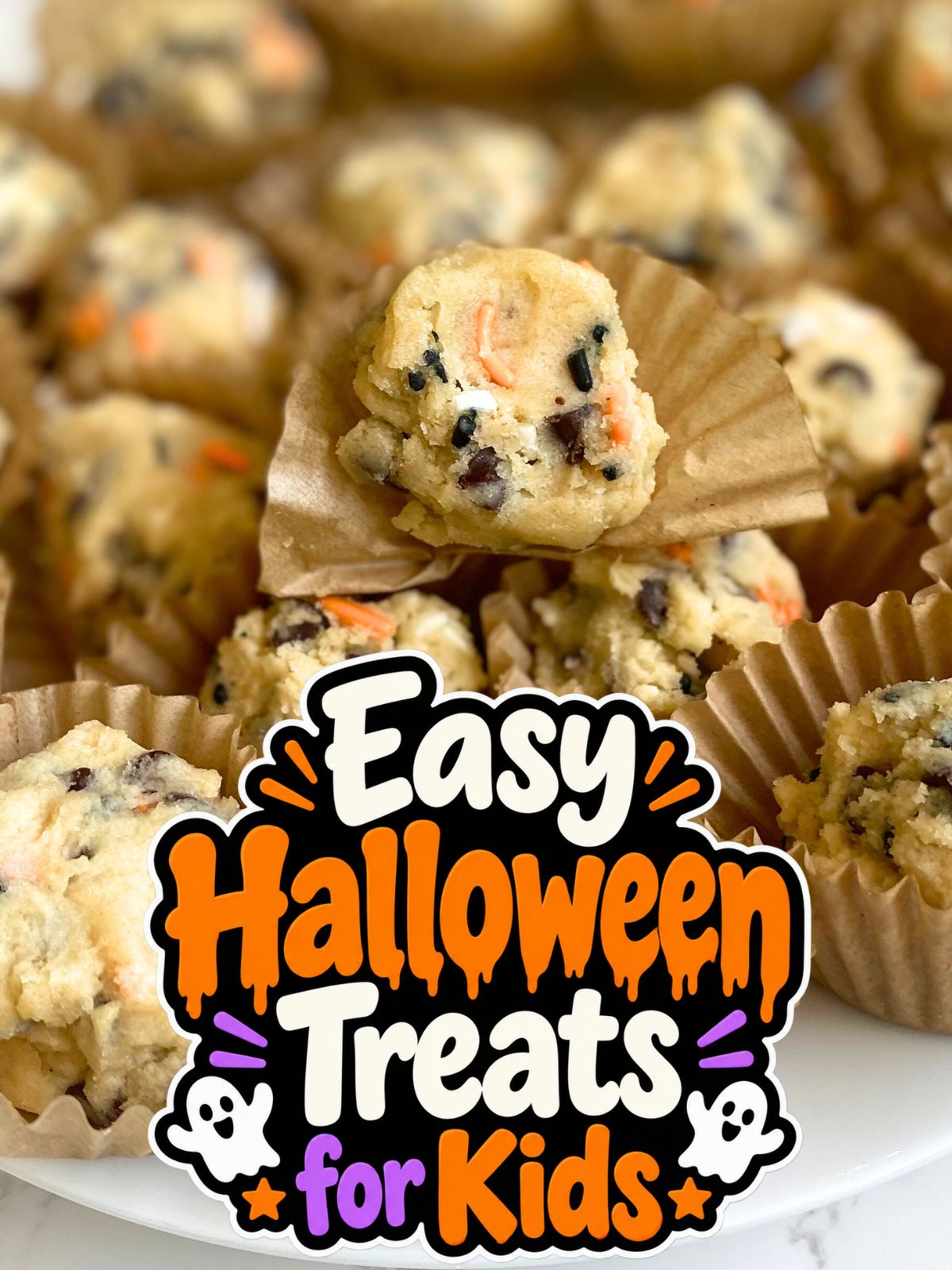 halloween edible cookie dough balls