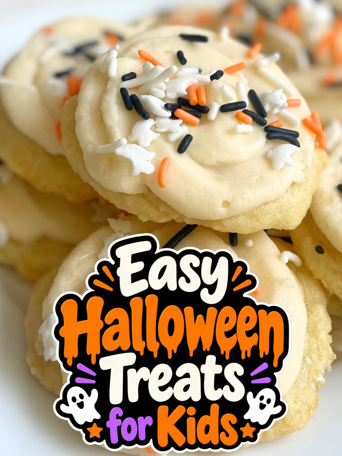 frosted halloween sugar cookies