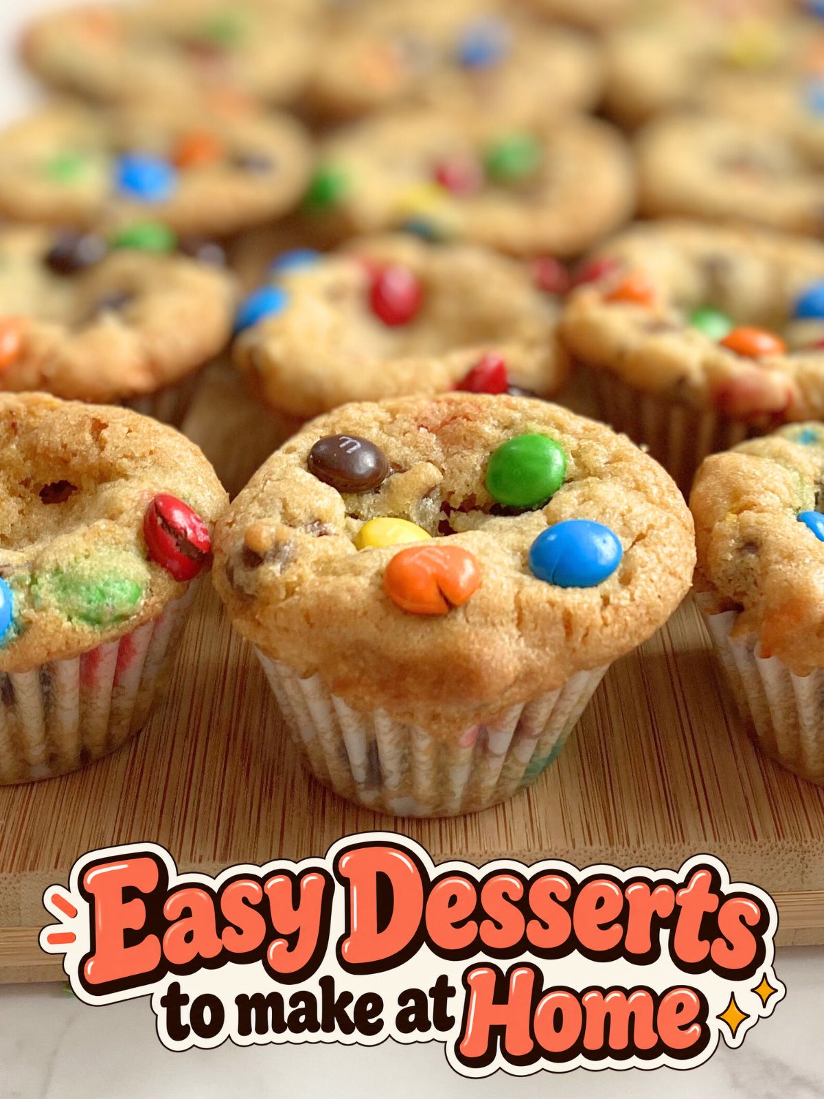 mini M&M cookie cups