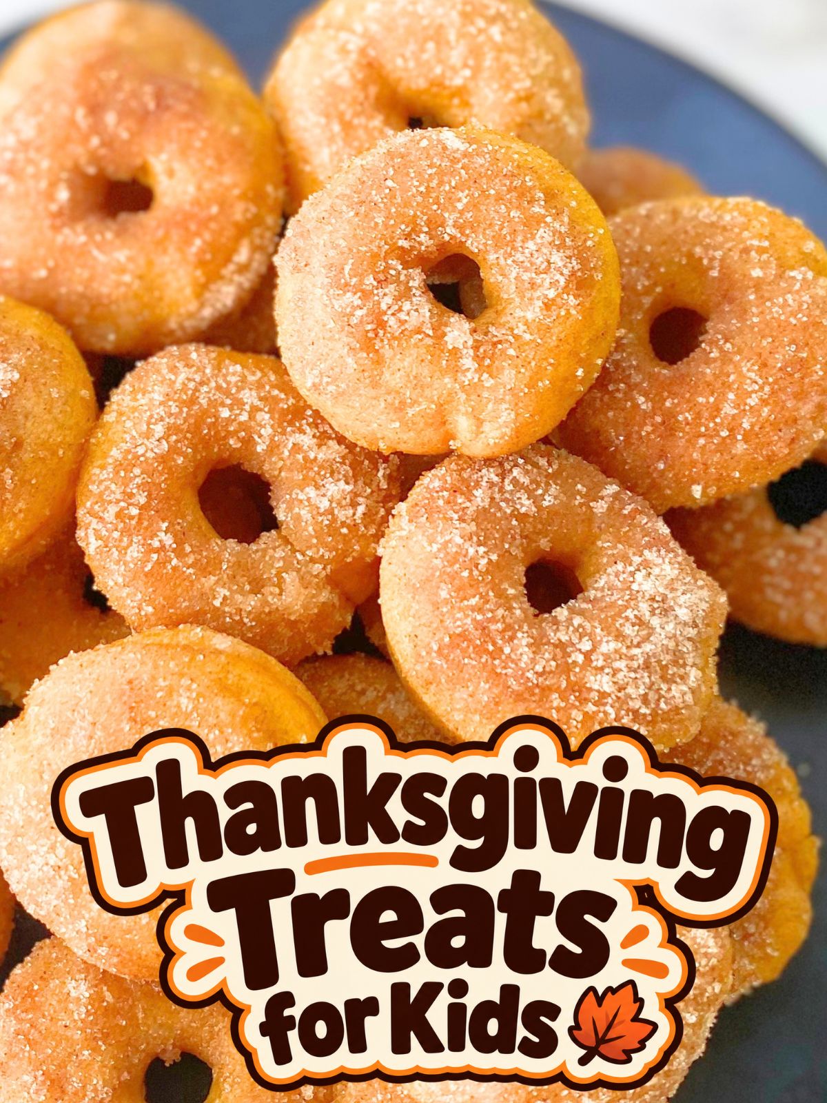 mini pumpkin cinnamon sugar donuts