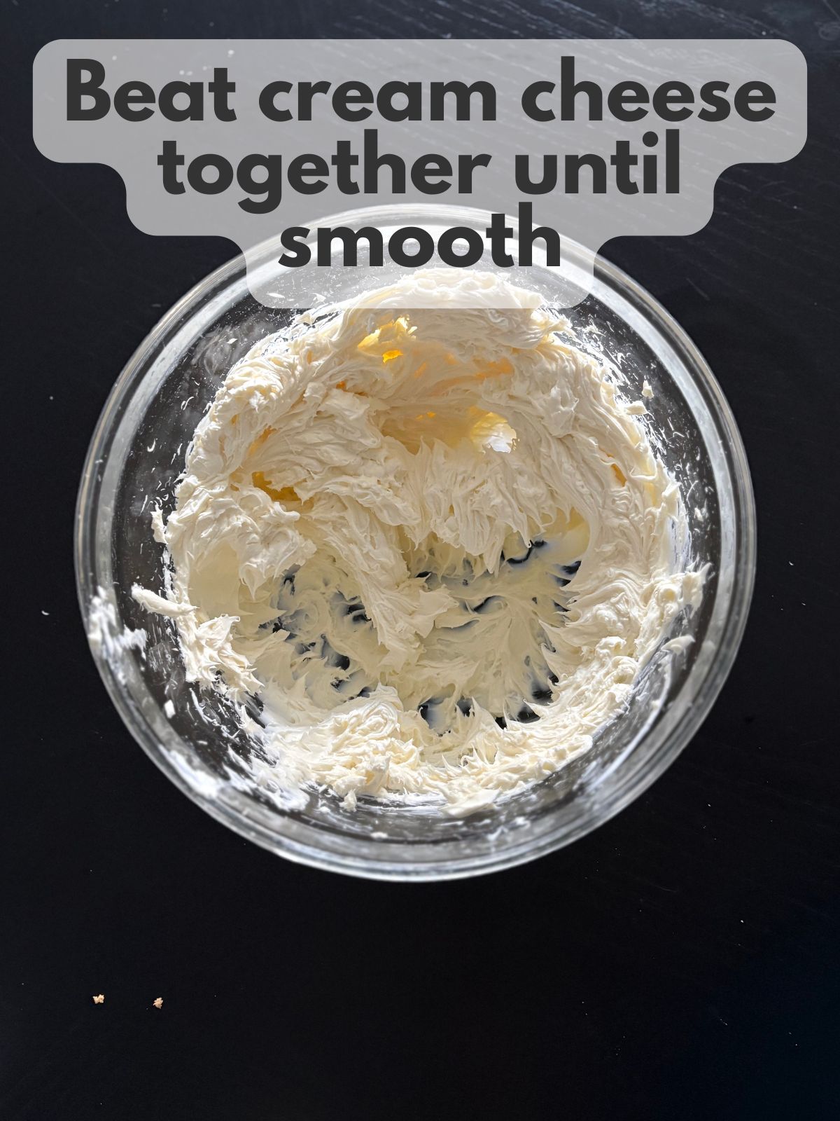 cream cheese beat until fluffy