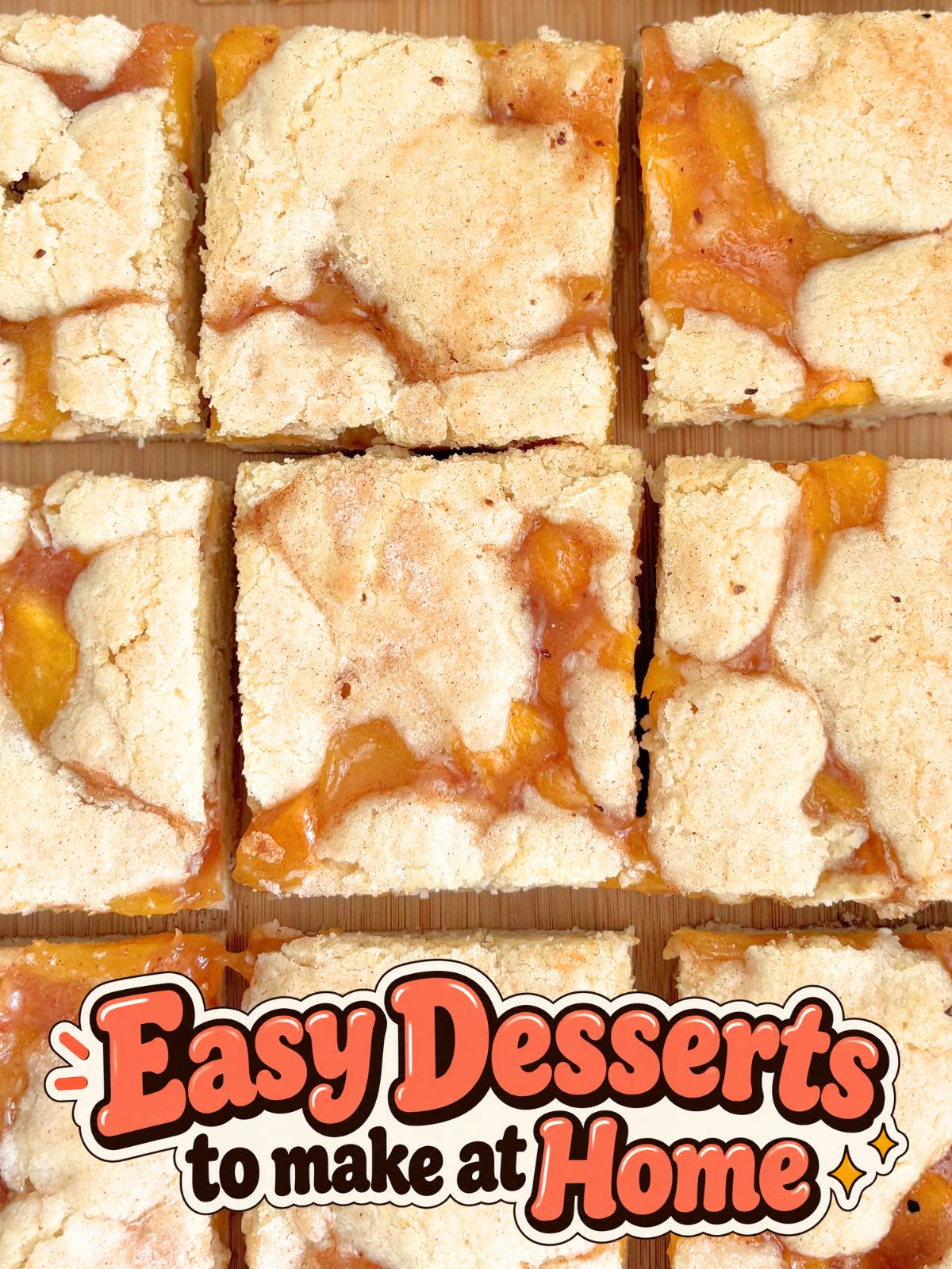 peach pie cookie bars
