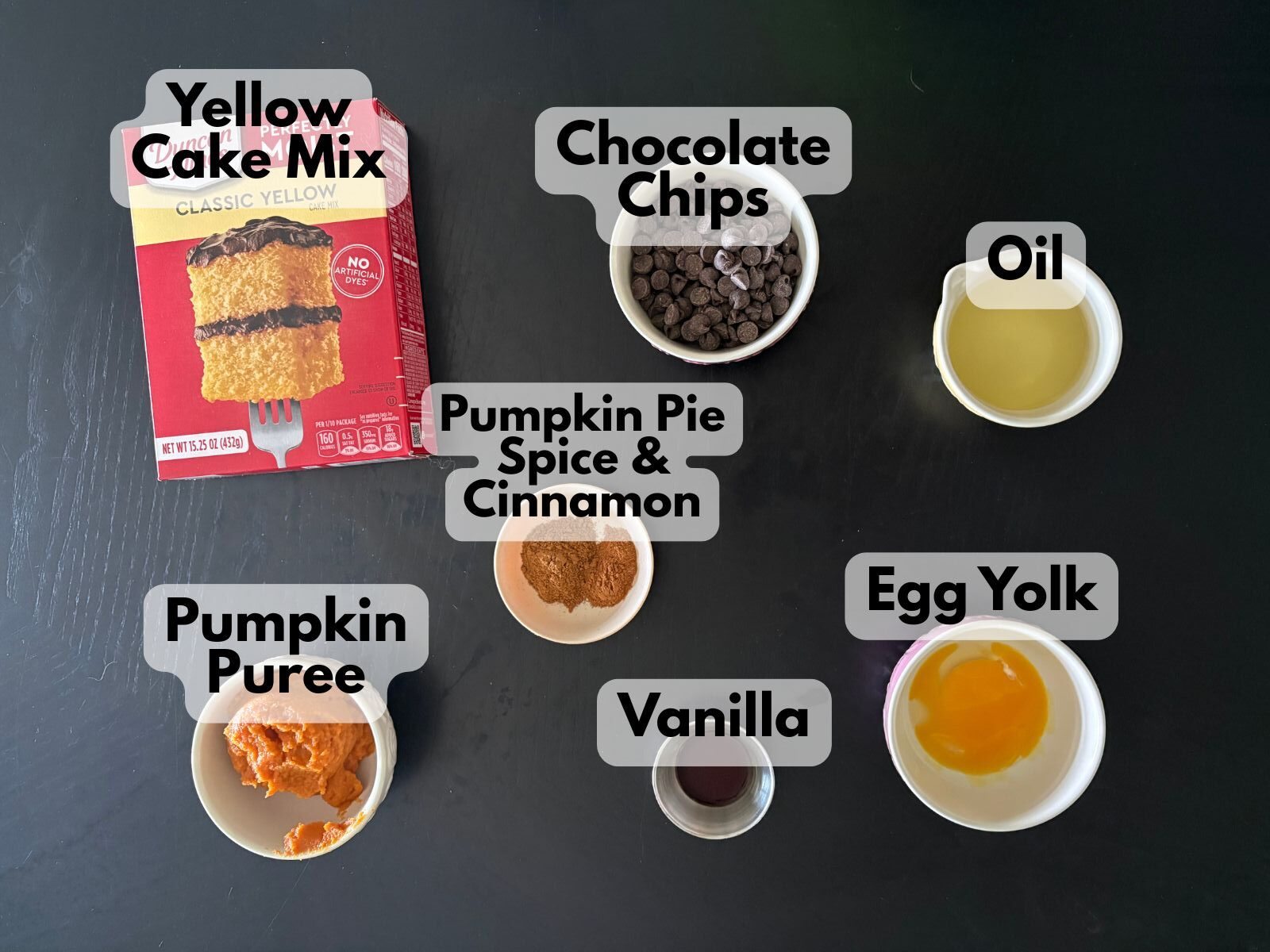 pumpkin chocolate chip cake mix cookies ingredients