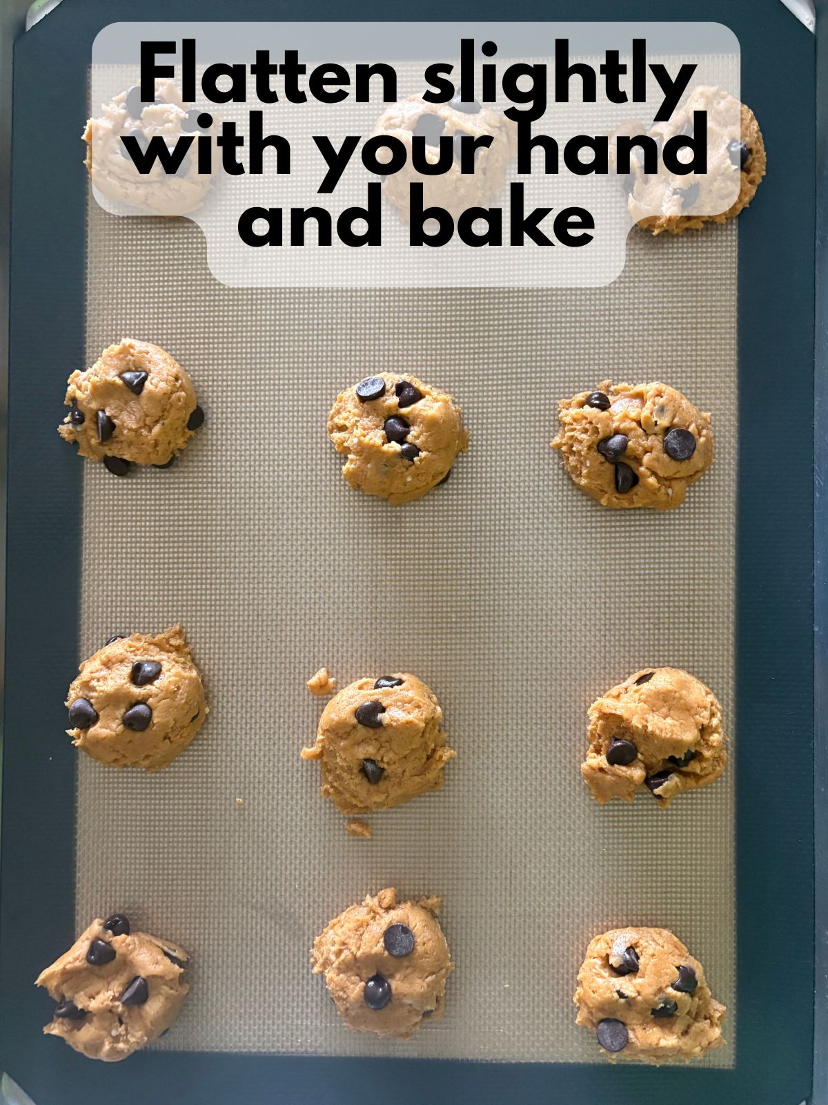 pumpkin chocolate chip cake mix cookies flattened