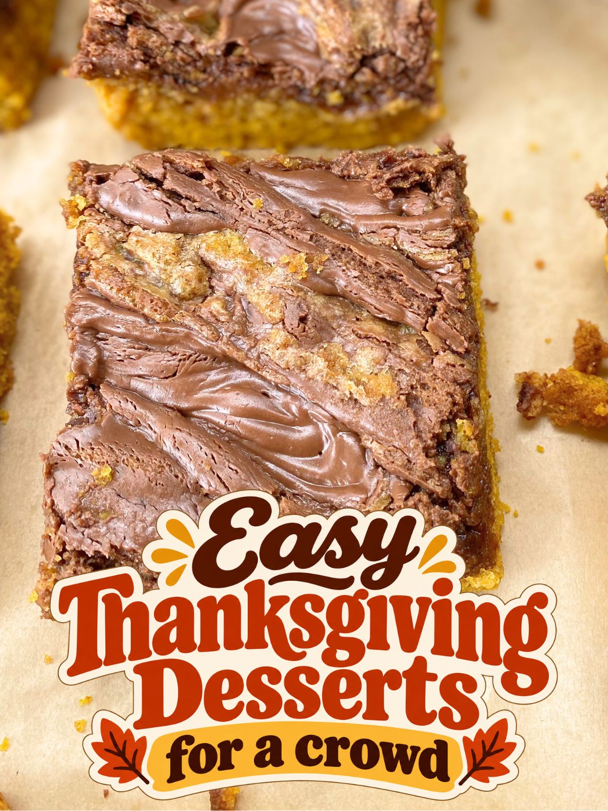 pumpkin nutella blondies