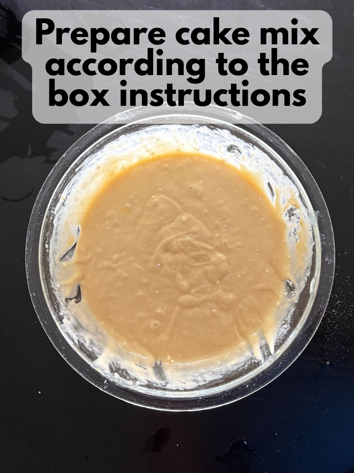 yellow cake batter in a bowl