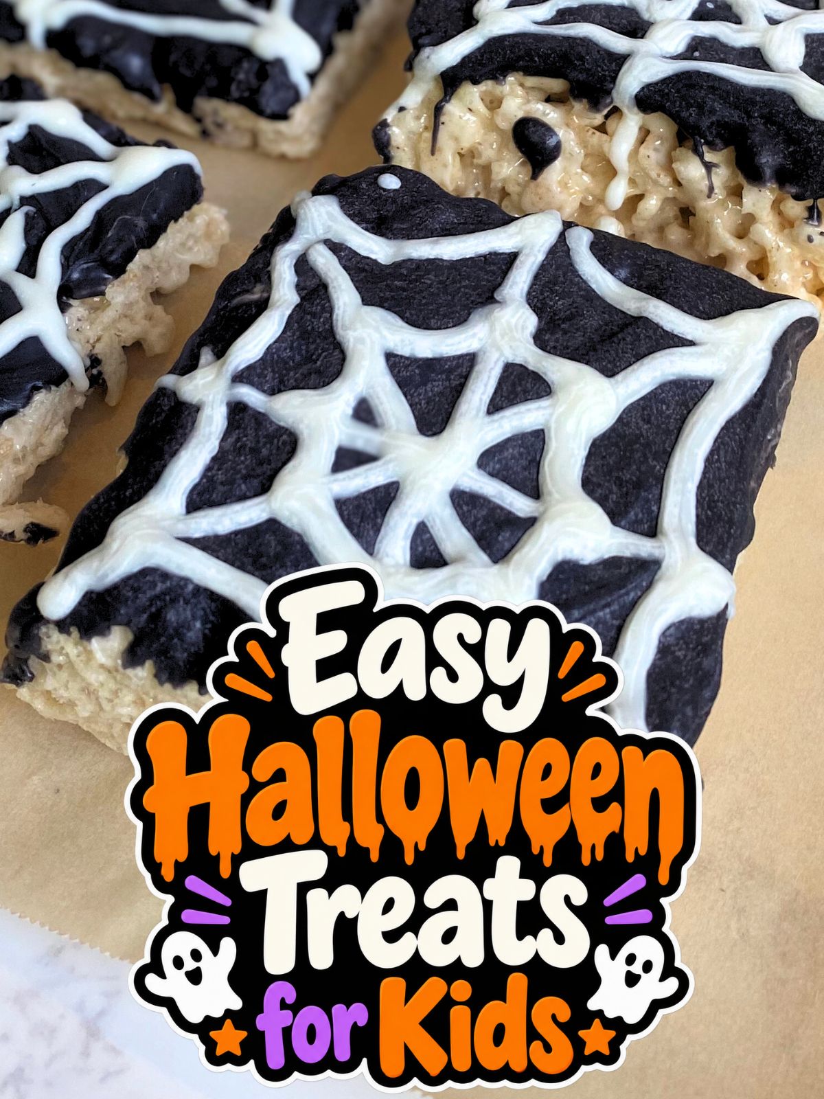 spider web rice krispie treats
