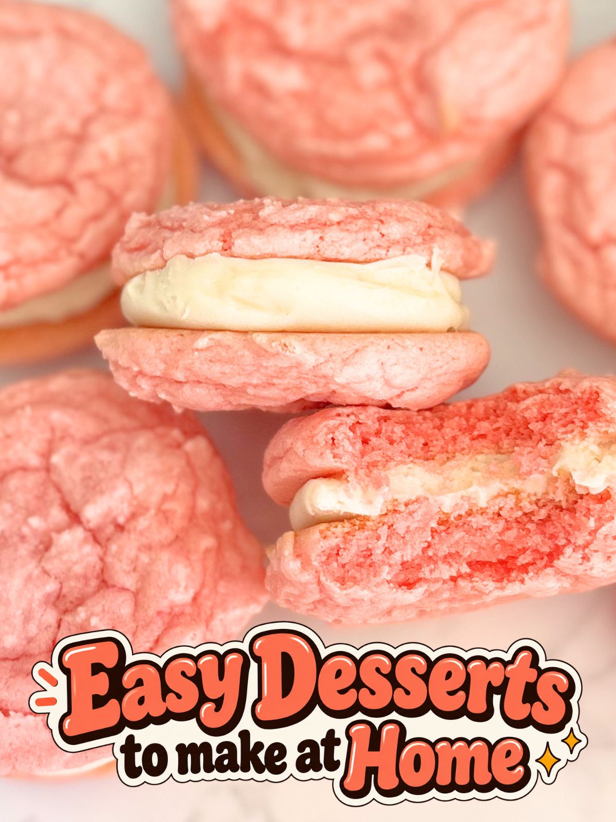 strawberry cake mix whoopie pies
