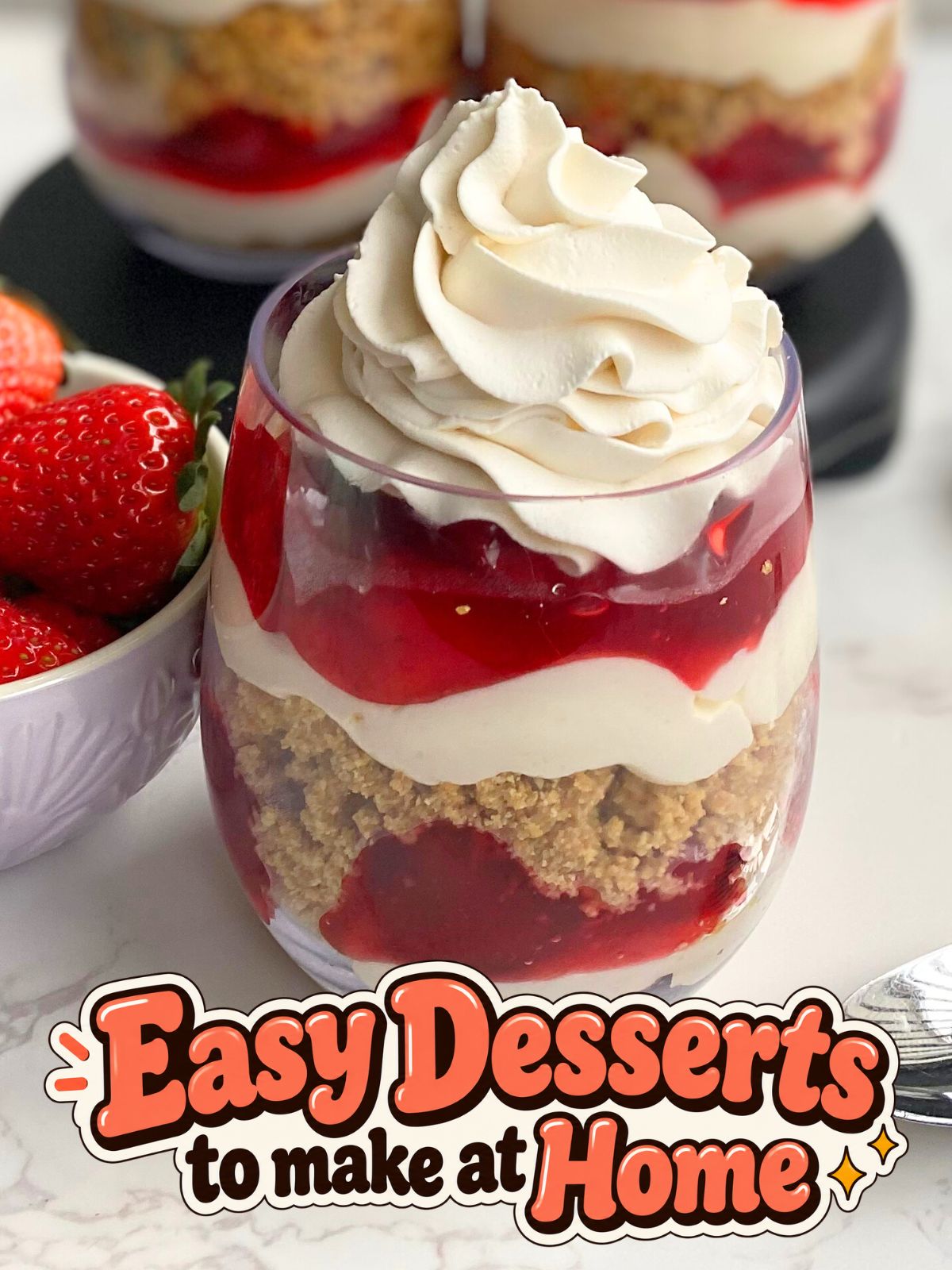 strawberry pie cheesecake cups