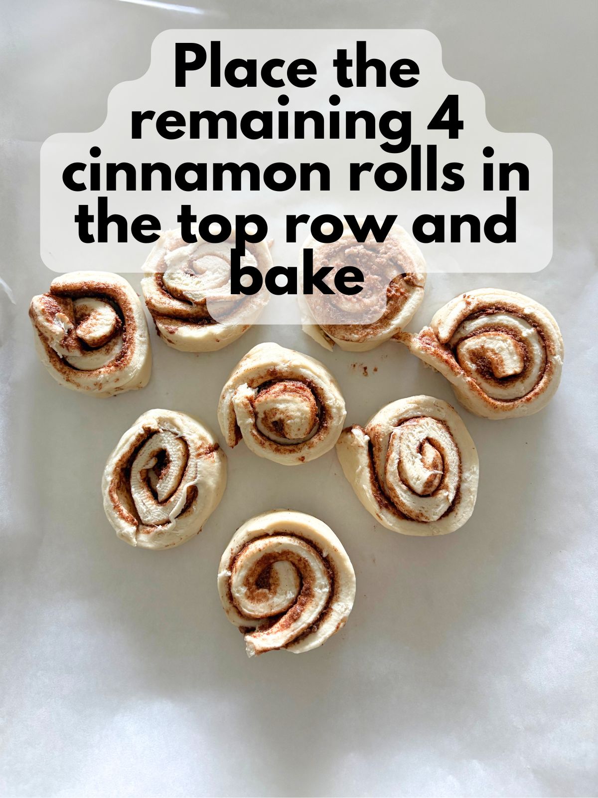 a second row of cinnamon rolls for more turkey feathers