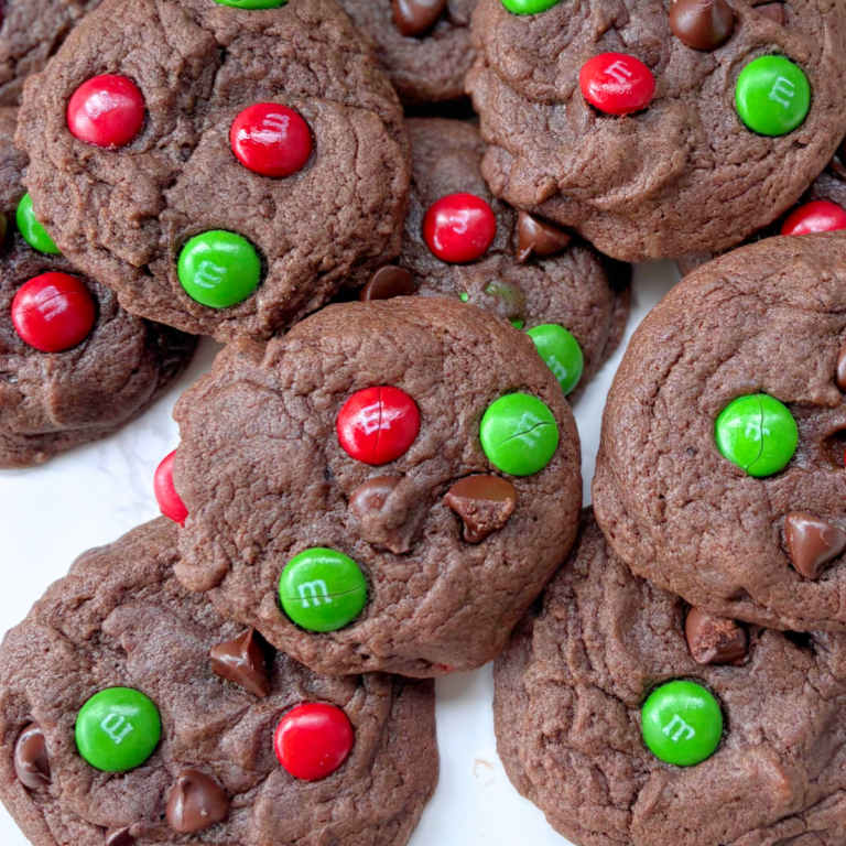 Christmas M&M cake mix cookies