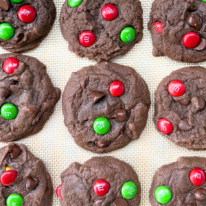 Christmas M&M cake mix cookies
