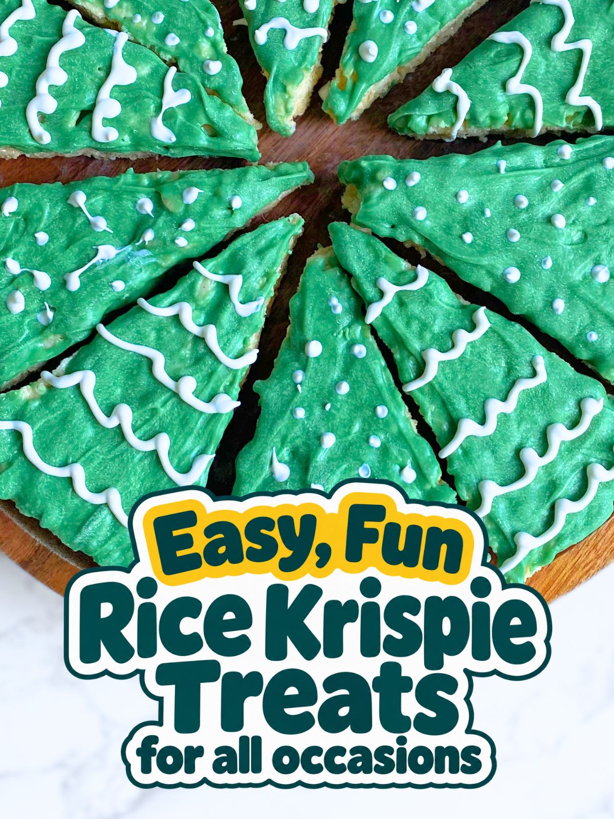 Christmas tree rice krispie treats