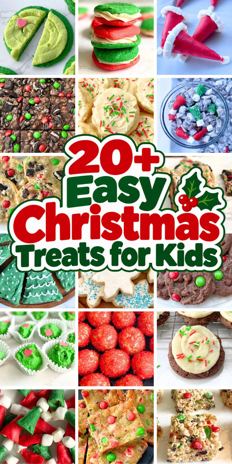 Discover 20+ easy Christmas treats for kids, from elf hats to Grinch cookies! Find festive recipes for holiday parties, movie nights, and family baking.