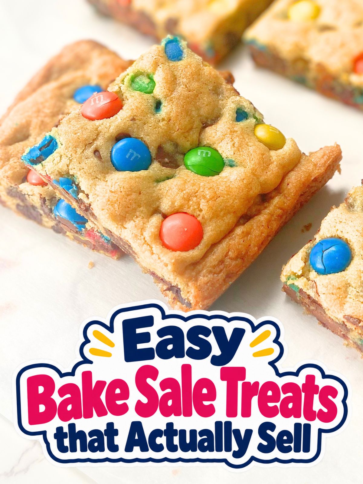 M&M cookie bars