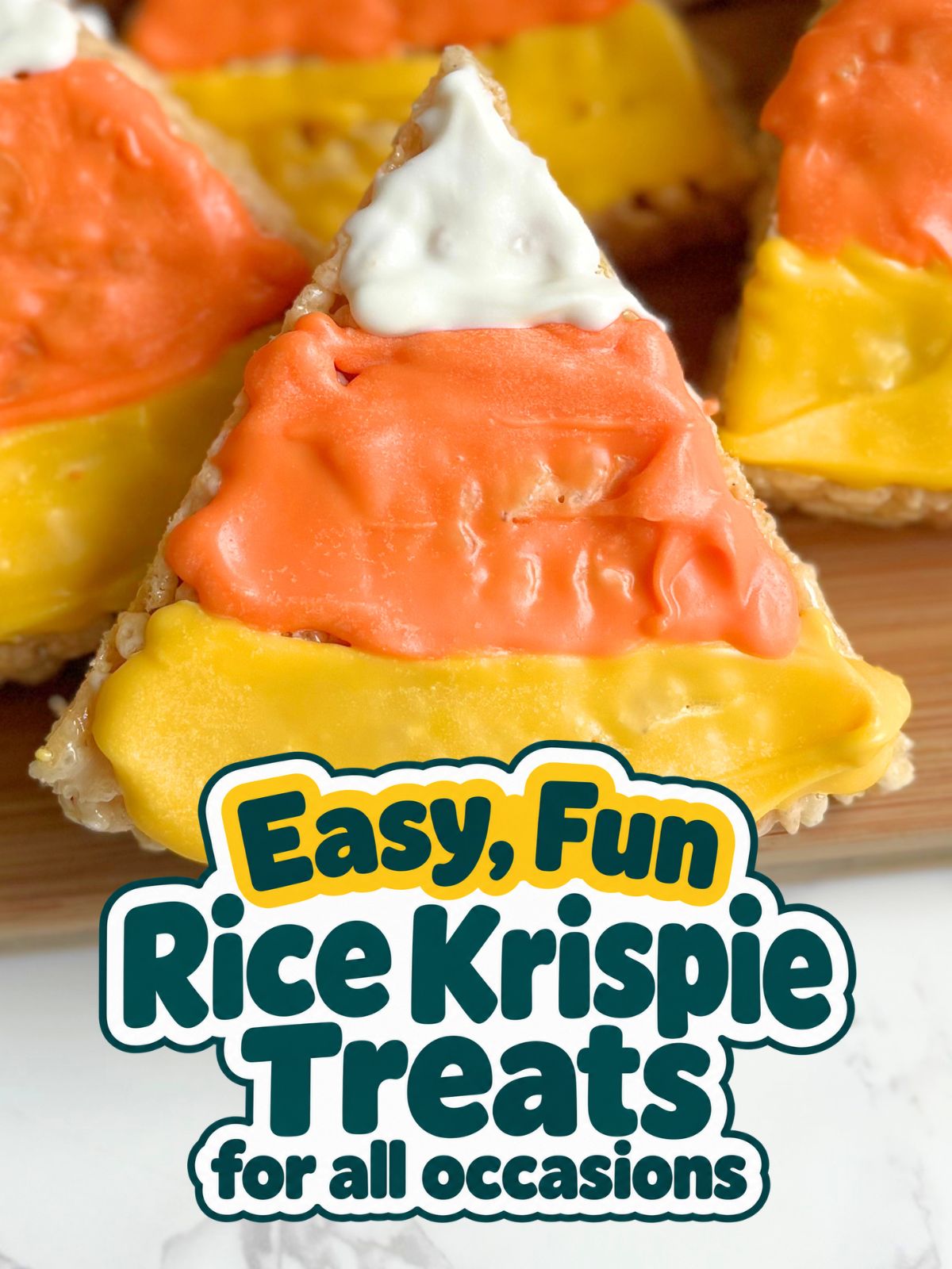 candy corn rice krispie treats
