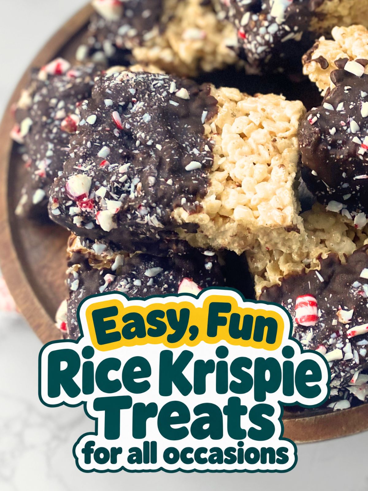 chocolate peppermint rice krispie treats