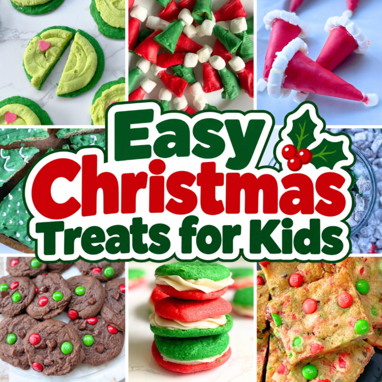 easy Christmas treats for kids collage