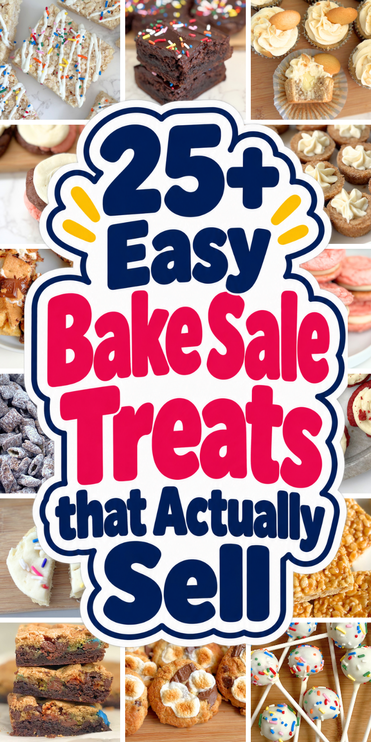 Discover 25+ easy bake sale ideas, from brownies and cookies to cupcakes and Rice Krispie treats. Find colorful, easy-to-portion treats for your next sale.