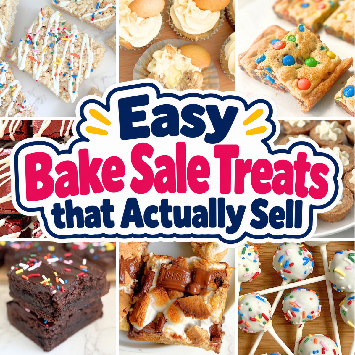 Discover easy bake sale ideas, from brownies and cookies to cupcakes and Rice Krispie treats. Find colorful, easy-to-portion treats for your next sale.