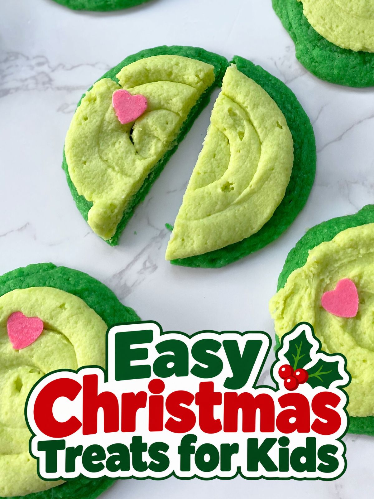 grinch frosted sugar cookies