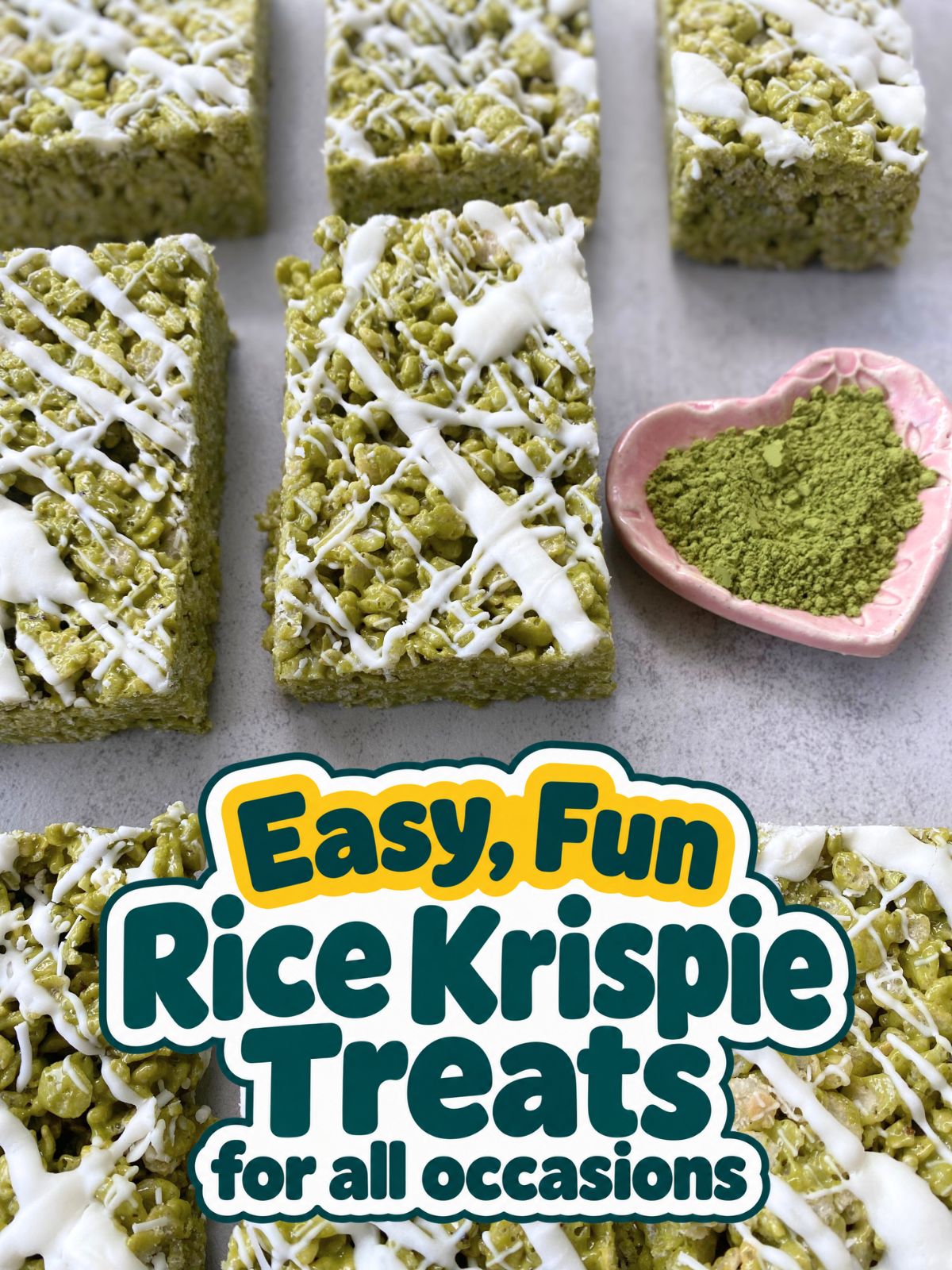 matcha rice krispie treats