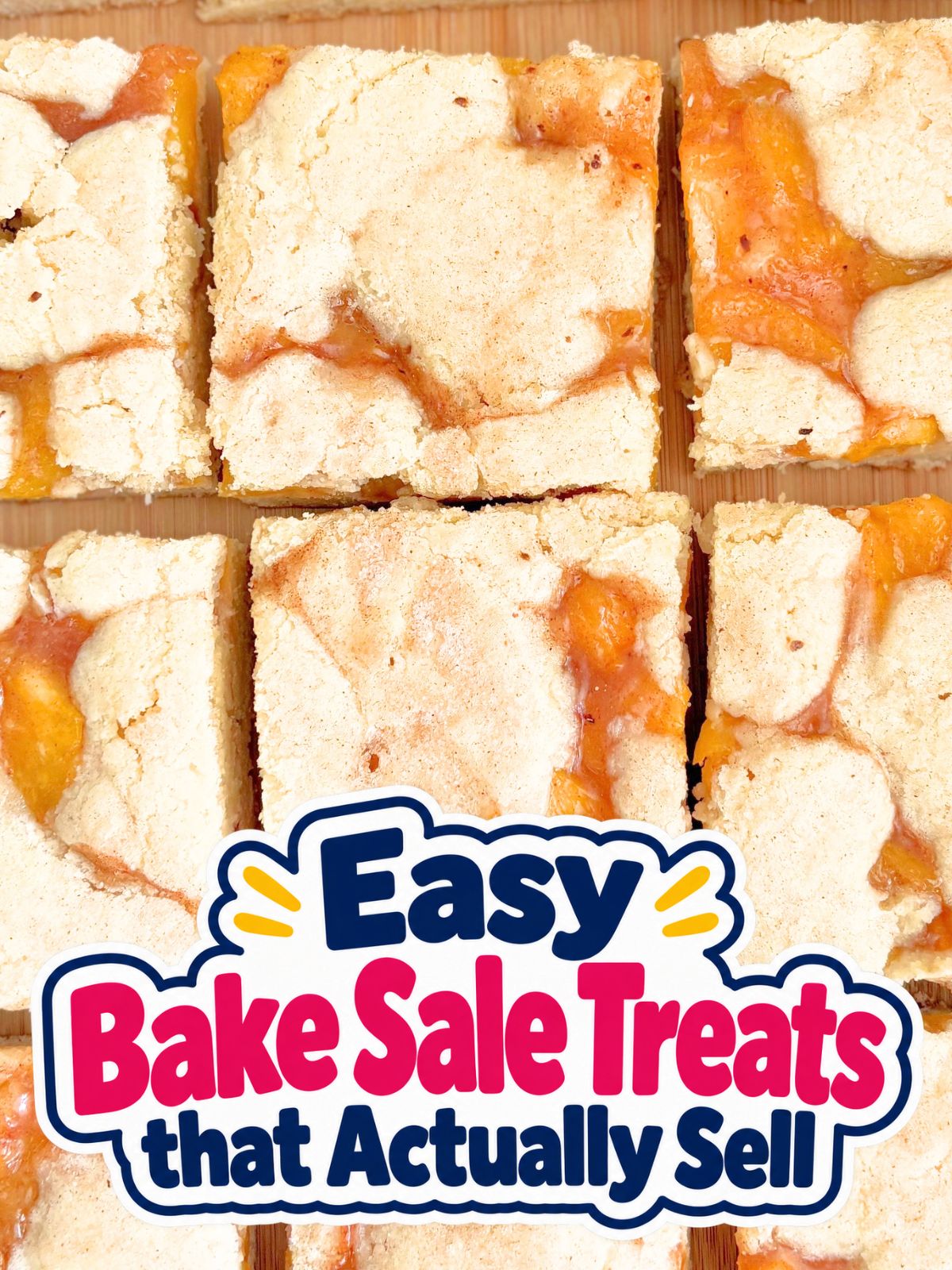 peach sugar cookie bars