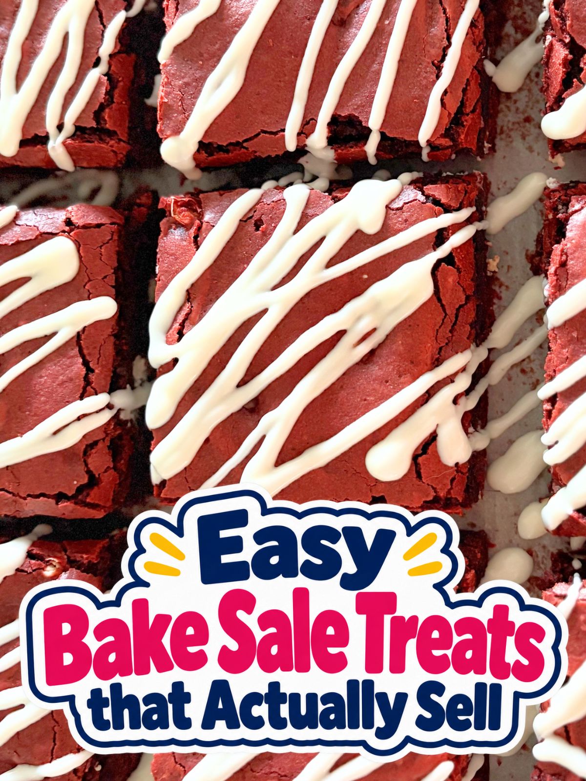sheet pan red velvet brownies
