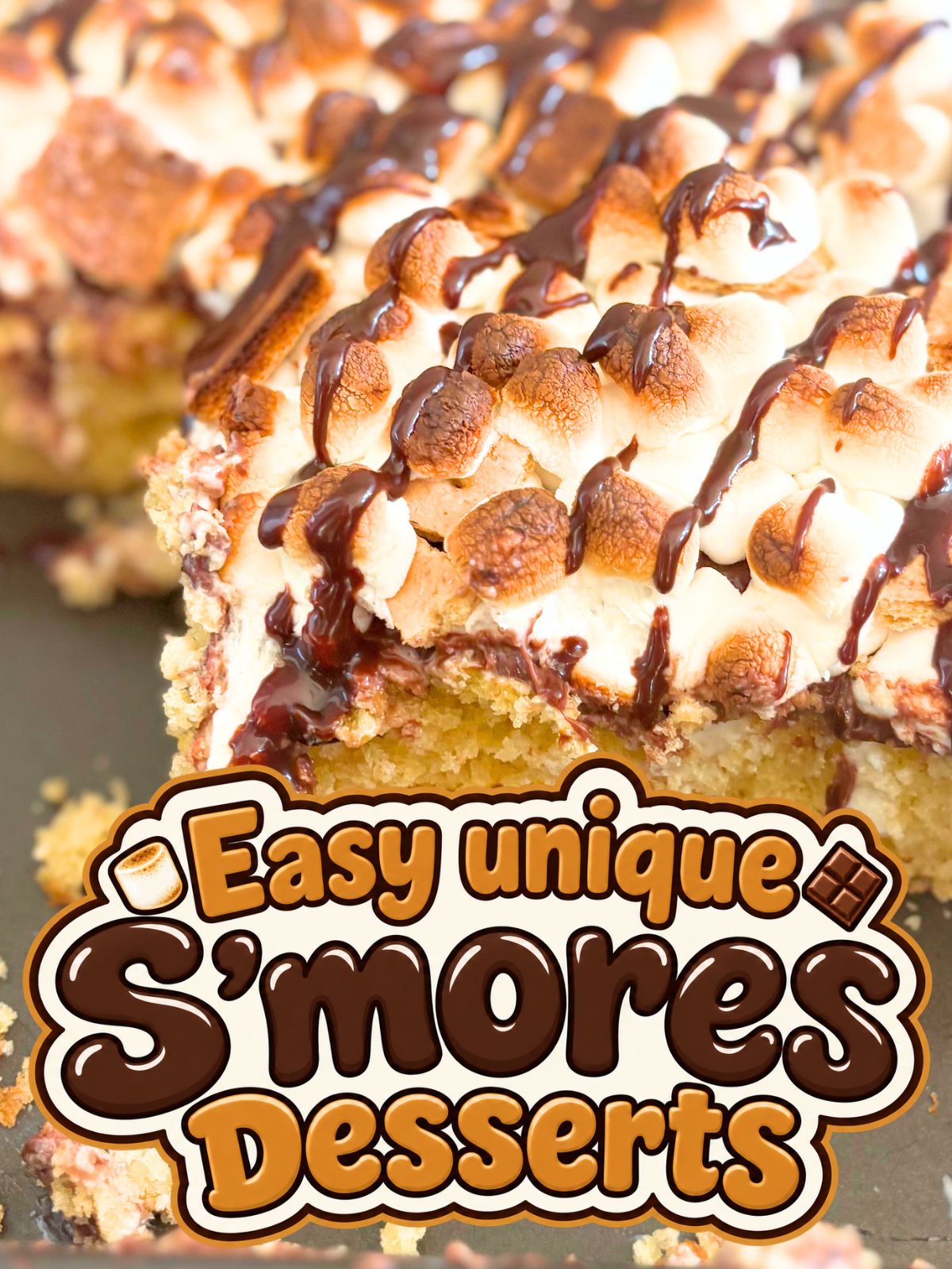 s'mores poke cake
