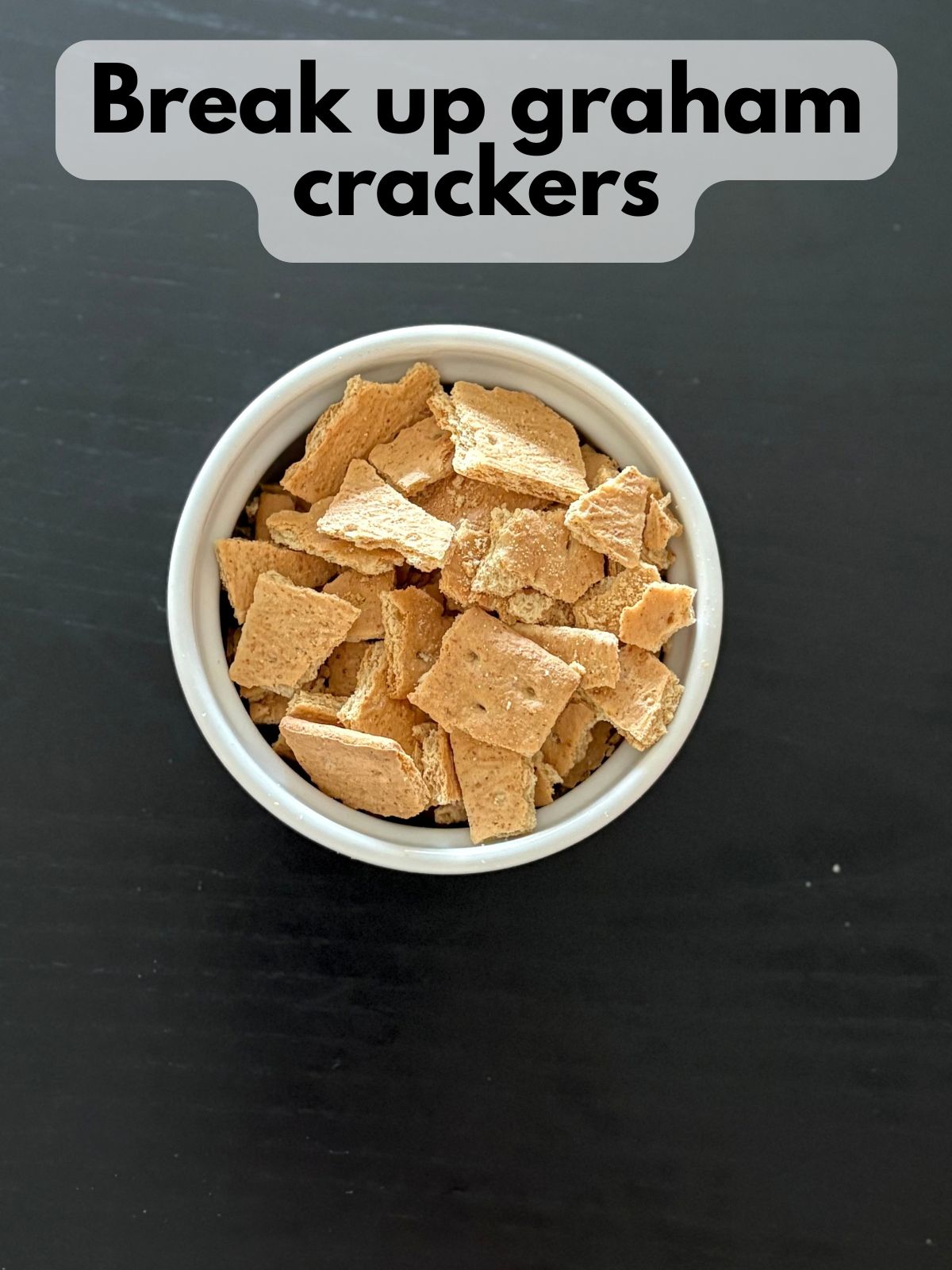 pieces of graham crackers in a bowl