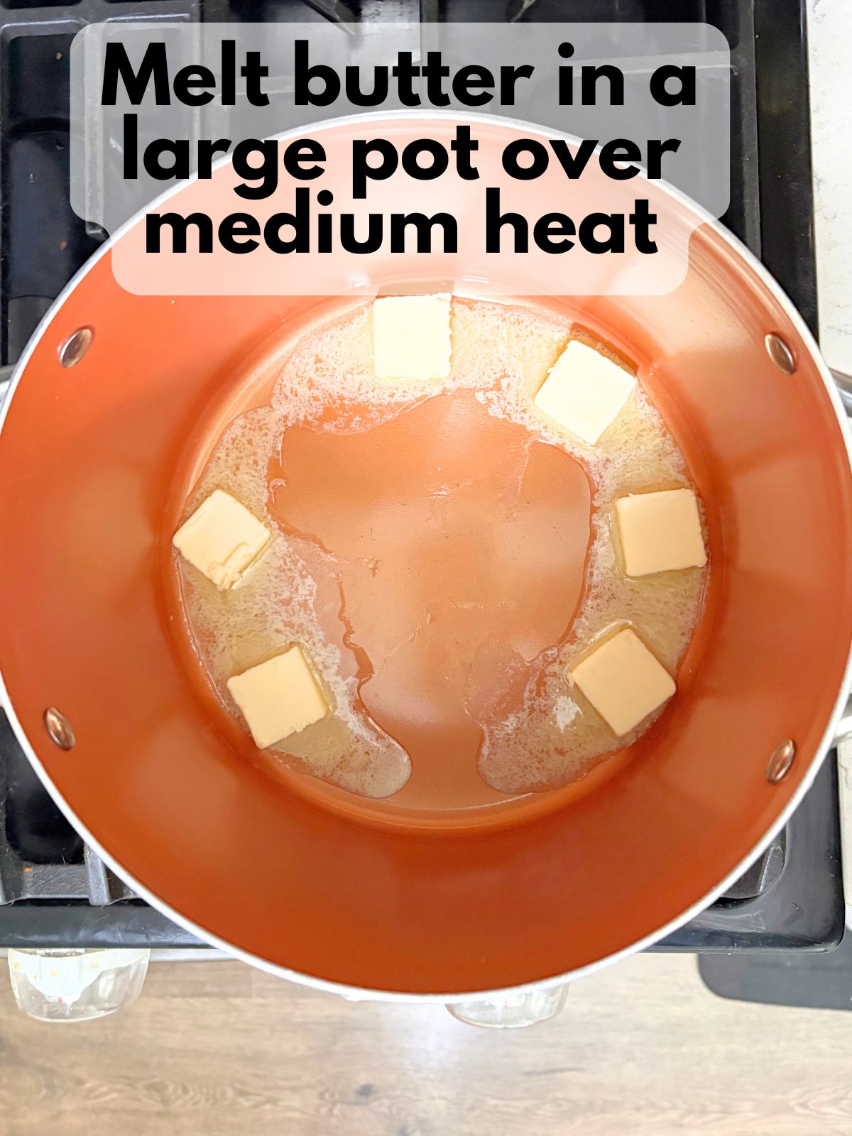butter melting in a pot