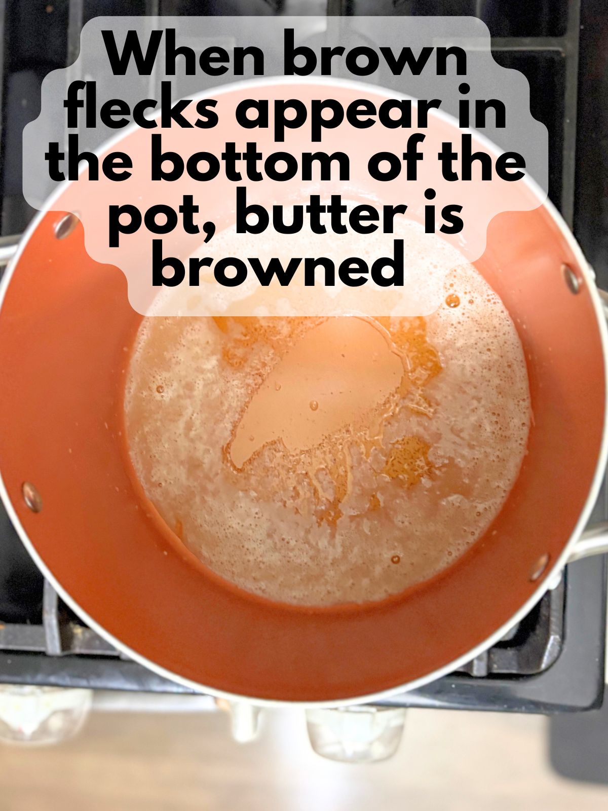 browned butter in a pot