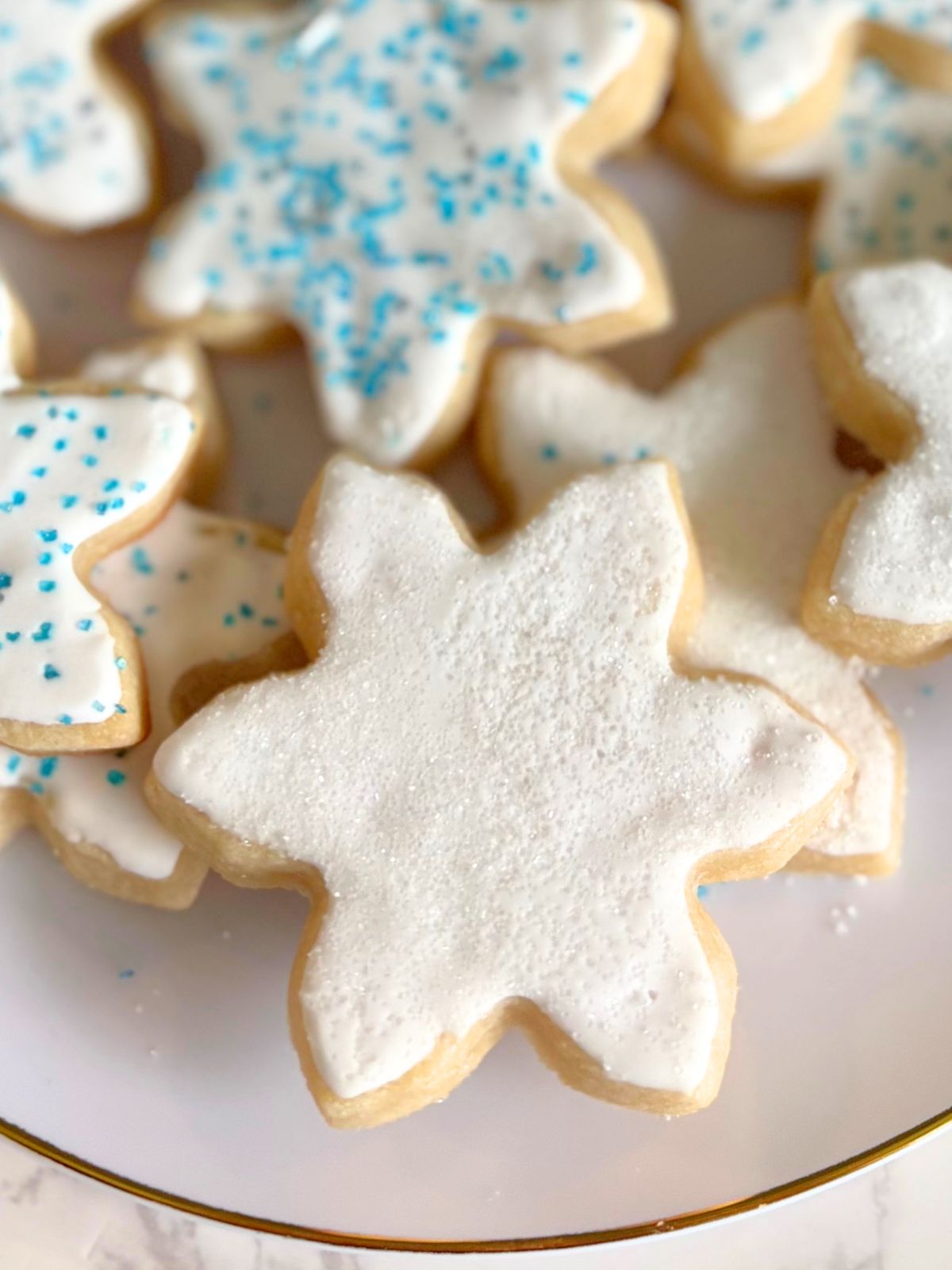 snowflake cutout cookies