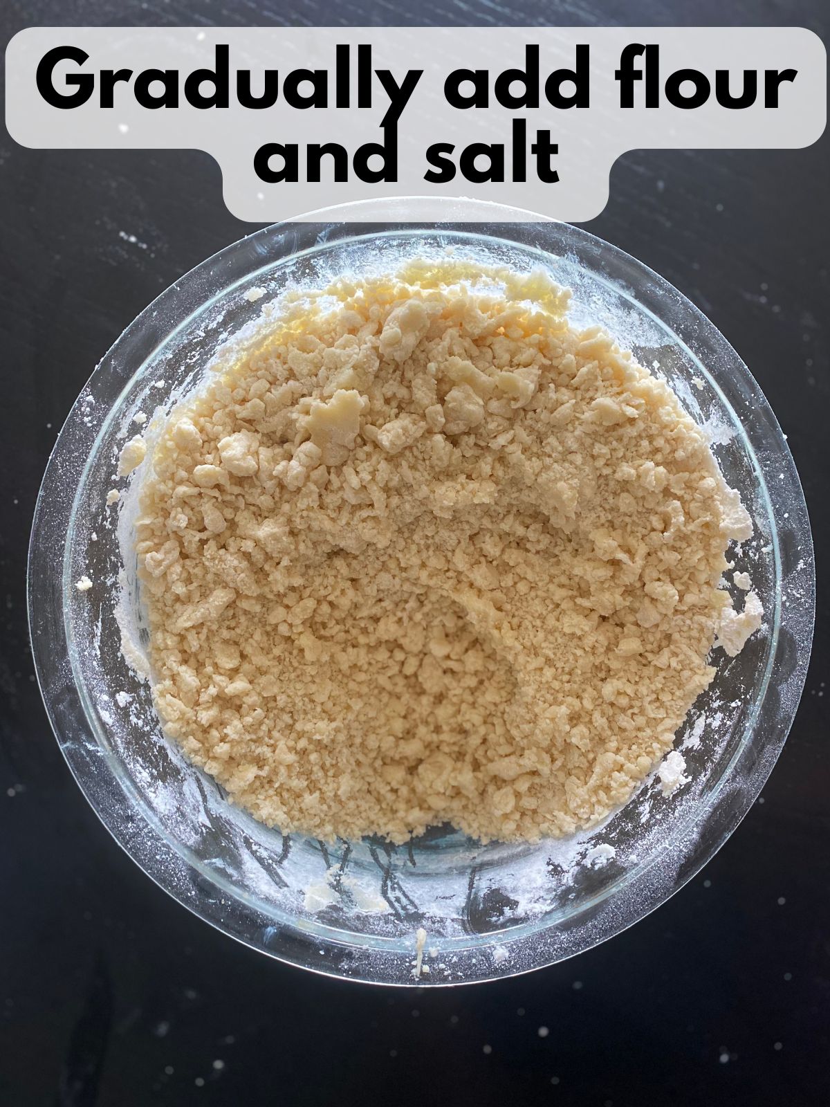 dry ingredients added to wet ingredients